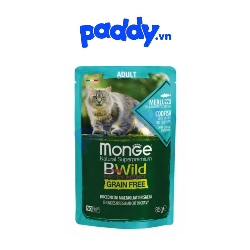 Pate Mèo Monge BWild Nhiều Vị Gói 85g ( Hàng Ý Mới Về)