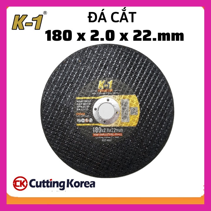 ĐÁ CẮT SẮT 180 | Đá cắt K1 đen 180 | Đá cắt sắt phi 180