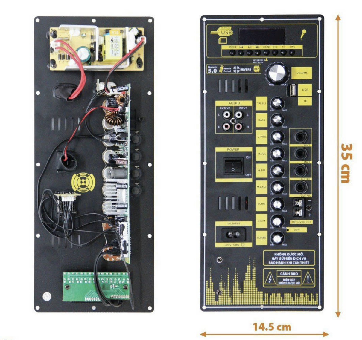 Bo loa kéo DSP T8 echo + delay có reverb