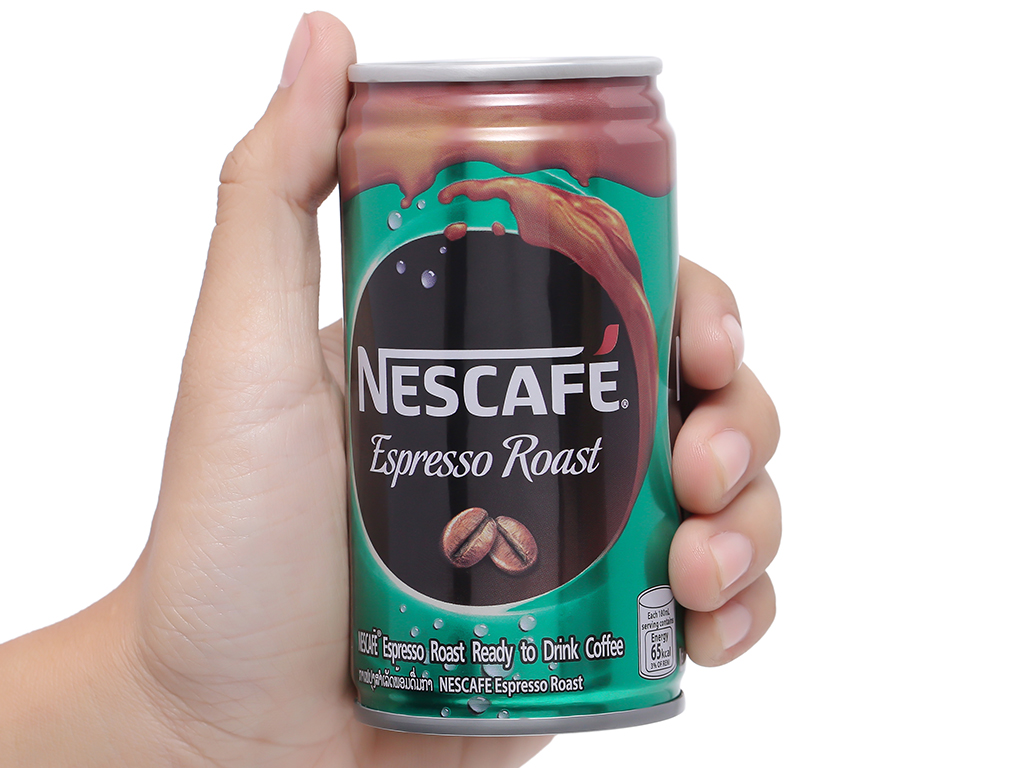 6 lon cà phê sữa NesCafé Espresso Roast 180ml