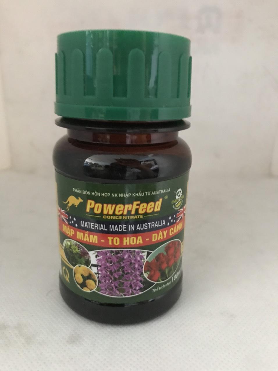 Phân cá Úc POWERFEED mập thân dưỡng hoa 100ml 1 lít