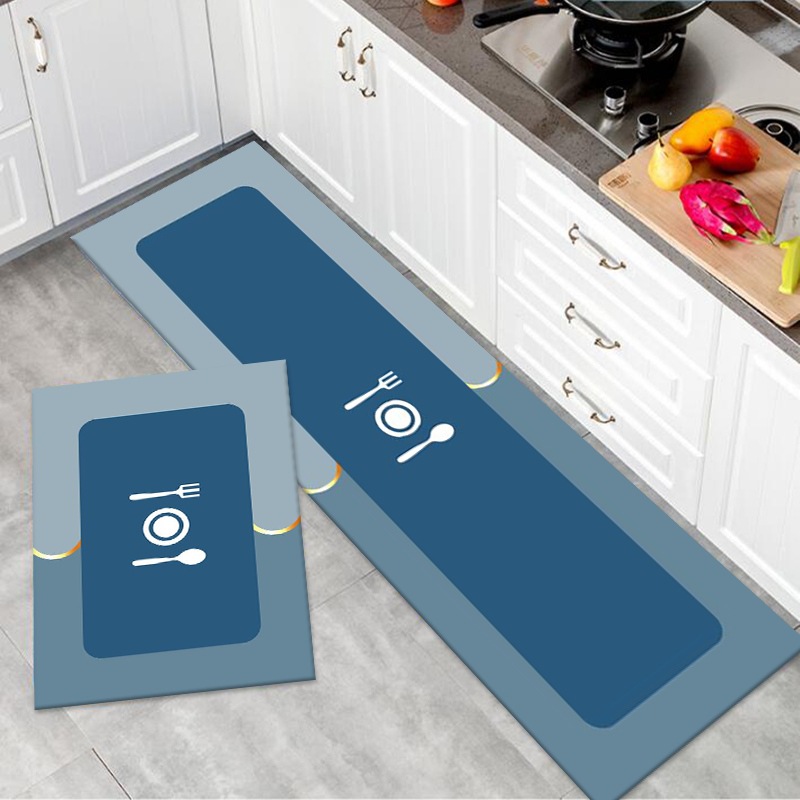 Set 2 Thảm Bếp Silicon - Set 2 thảm silicon phòng tắm