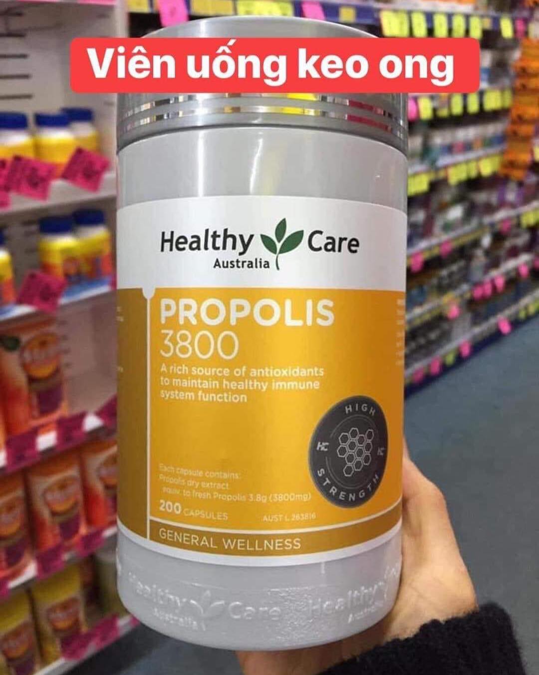 Keo ong 3800 - Healthy Care Ultra Premium Propolis 3800mg 200 Capsules