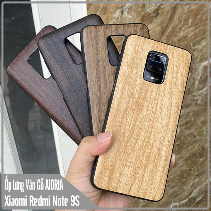 Ốp lưng cho Xiaomi Redmi Note 9S - Note 9 Pro  - Vân gỗ AIORIA