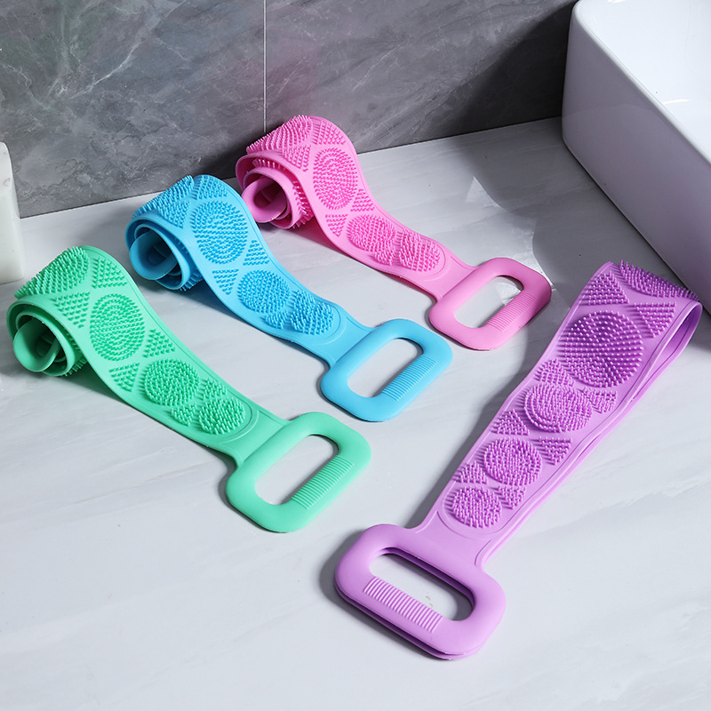 Dây Chà Lưng 2 Mặt Bằng Silicone Có Hạt Massage
