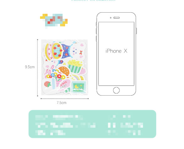 Set 40 giấy dán sticker gấu, thỏ, cô gái dễ thương