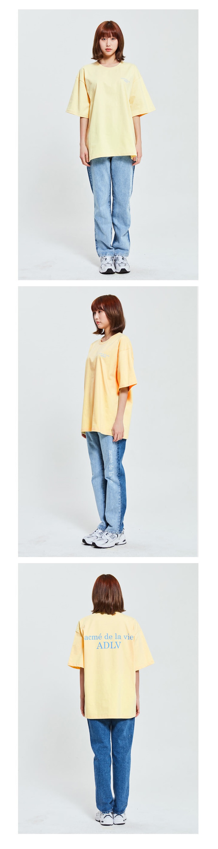 [HCM]Áo thun ngắn tay cổ tròn ADLV Basic Yellow - Vàng