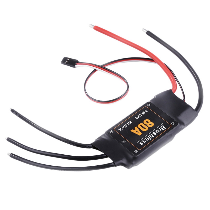 80A ESC BEC 2-6S Lipo Speed Controller with UBEC for RC Airplanes Helicopter