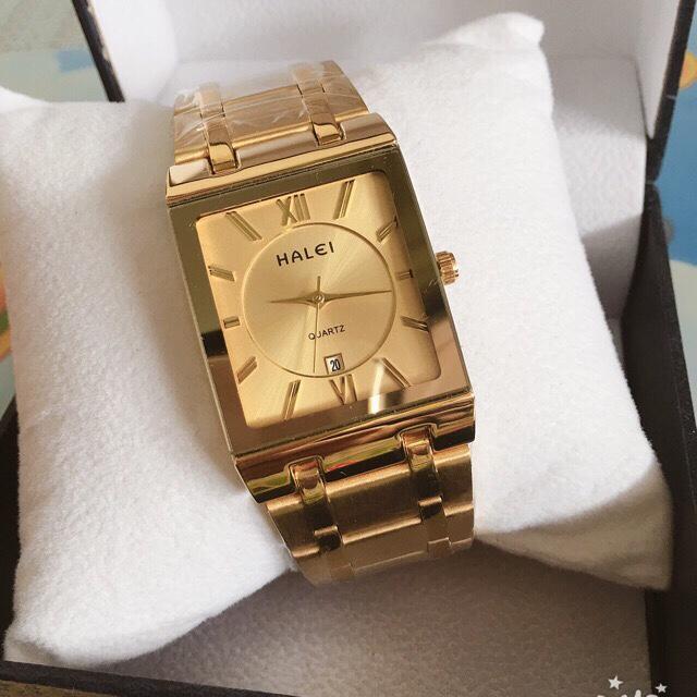 Đồng hồ cặp đôi Halei HL3 full gold đẳng cấp thời trang cặp đôi