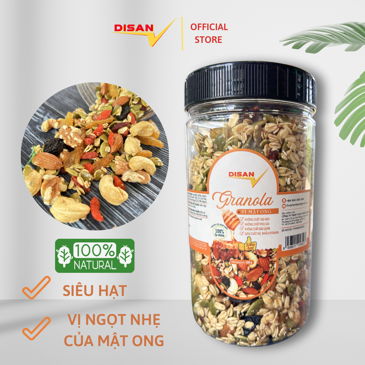 NGŨ CỐC GRANOLA SIÊU HẠT HEALTHY & FRESH