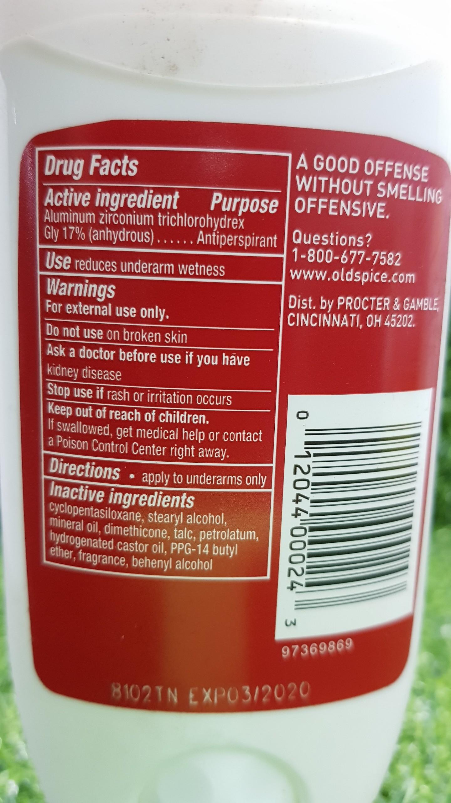 Lăn sáp khử mùi Old Spice trắng  85g
