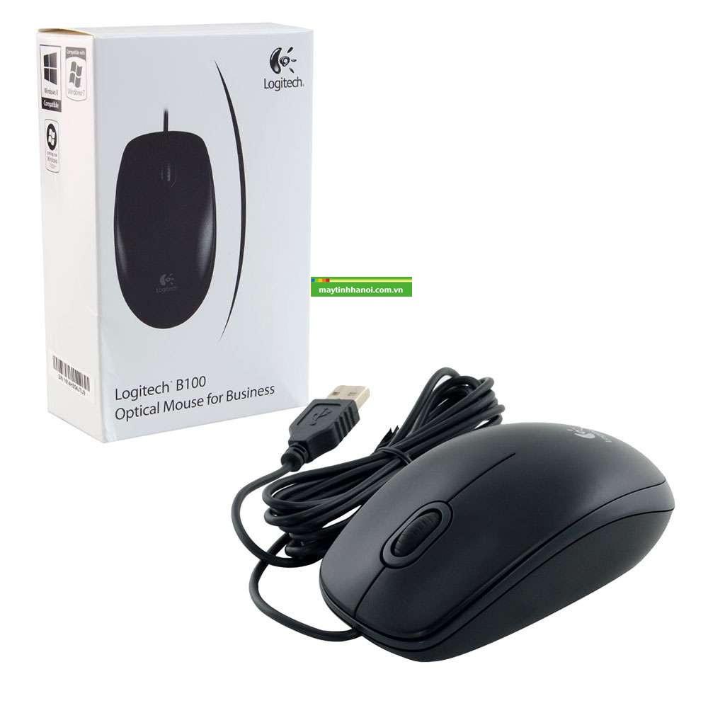 Chuột máy tính có dây hiệu Logitech B100