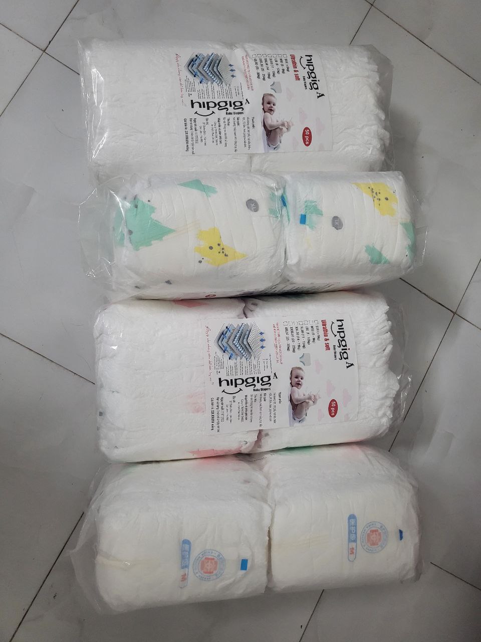 Combo 100 miếng bỉm hipgig A hàng chuẩn bo mông loại 1