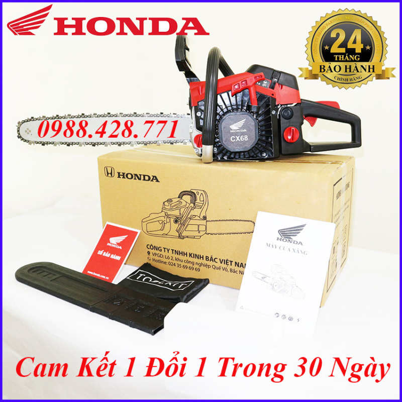 Máy Cưa Xích Honda CX68 Động Cơ 2 Thì Dùng Cắt , Khai Thác Gỗ- Bảo Hành 24 Tháng-1 Đổi 1 Trong 30 Ngày