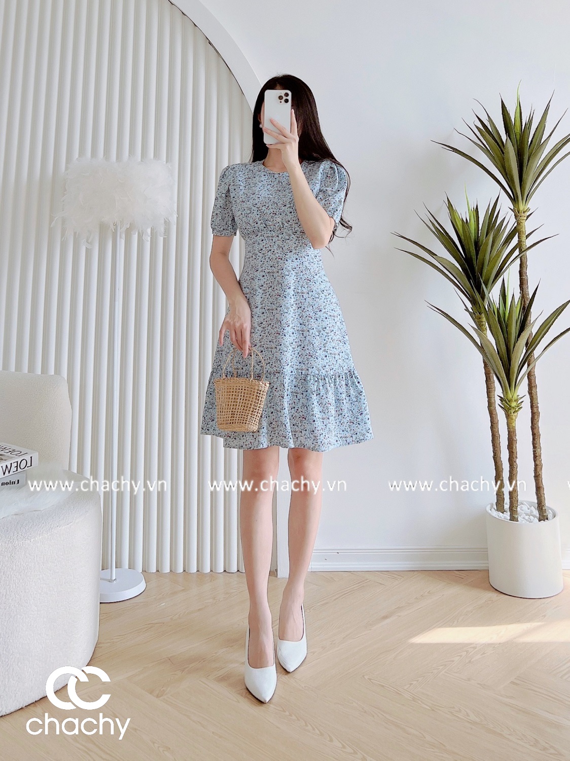 Đầm cổ tròn đuôi cá CHACHY CC76