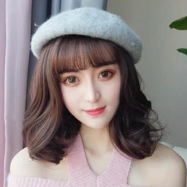 Tóc giả nữ cả đầu 🥰🥰 Tóc giả nguyên đầu xoăn ngắn mã 2027
