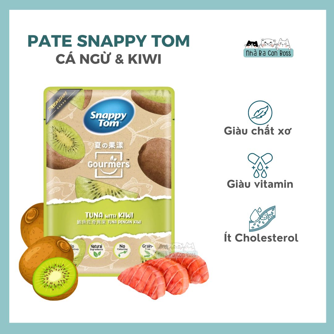 [Combo 06/12/24 Gói] Pate Cho Mèo Snappy Tom Trái Cây 70g