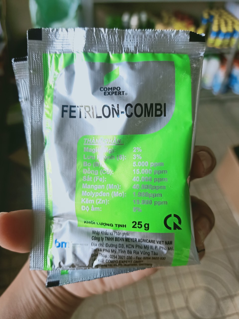 Phân bón vi lượng Fetrilon Combi gói 25gr Behn Meyer Đức