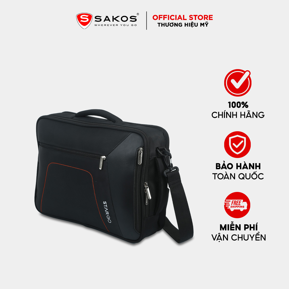 Cặp Đa Năng STARGO SIMPLEX 08 - Phù hợp với học sinh và dân văn phòng, Ngăn laptop chống sốc 15.6 inch