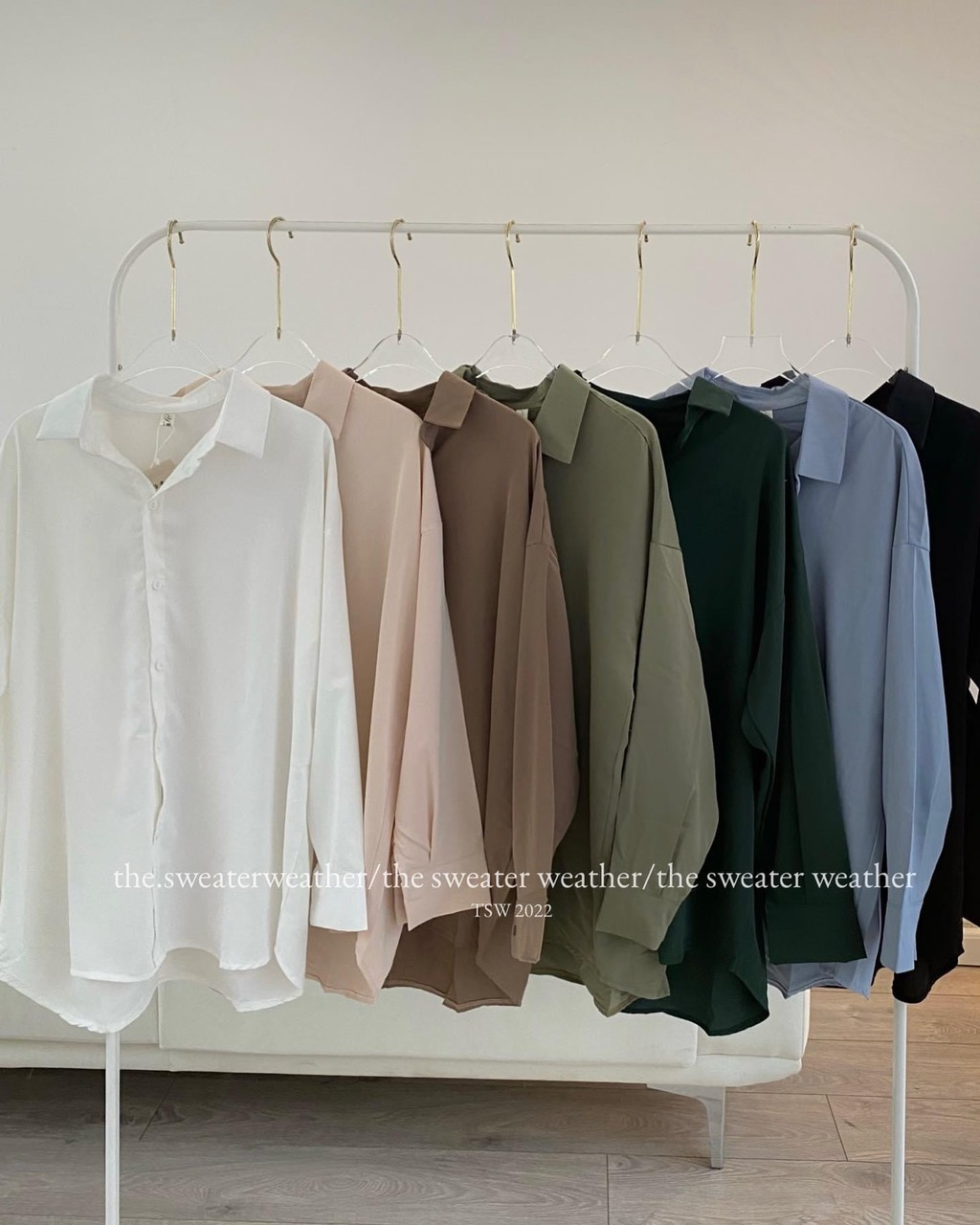 Áo sơ mi voan lụa trơn dài tay basic - 247StoreFashion - SM00105_P9K4