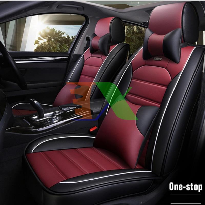 Áo ghế ô tô, áo ghế xe hơi, bọc da ghế xe a30 đen - đỏ