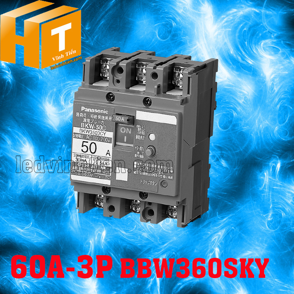 CB chống giật MCCB 10a, 15a, 20a, 30a, 40a, 50a, 60a panasonic