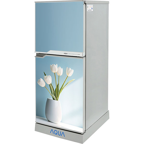 Decal dán Tủ Lạnh bình hoa tulip 3d chất liệu cao cấp
