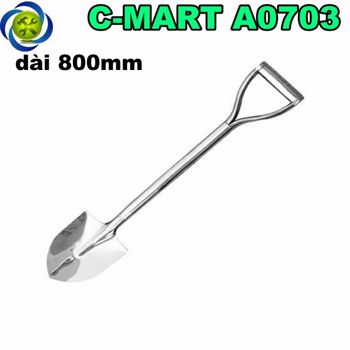 Xẻng làm vườn inox 800mm c-mart a0703
