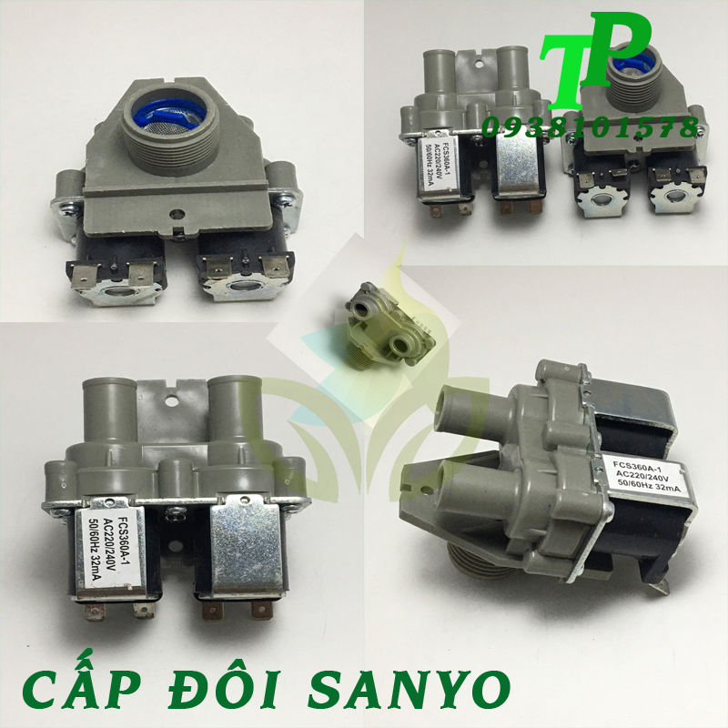 Van cấp nước máy giặt đôi sanyo, van cấp đôi sanyo