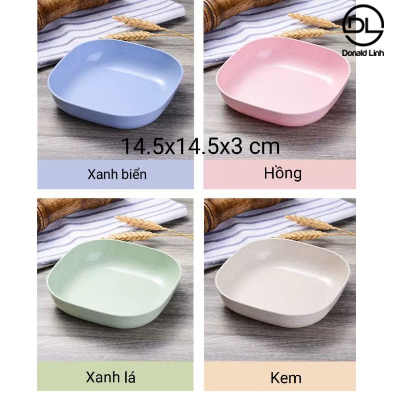 SET 8 ĐĨA NHỰA LÚA MẠCH MÀU PASTEL SIÊU XINH