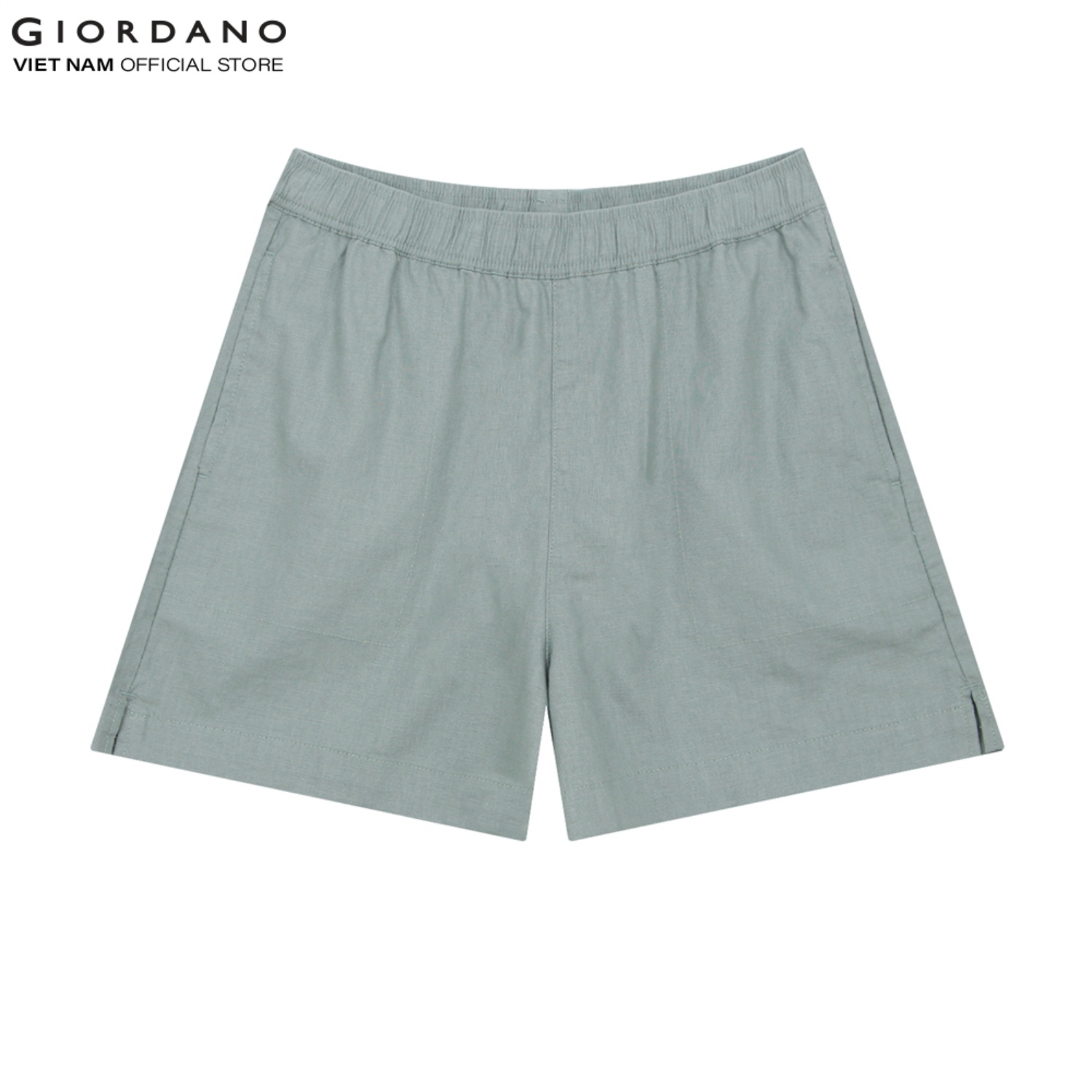 Quần shorts linen nữ giordano 05403209