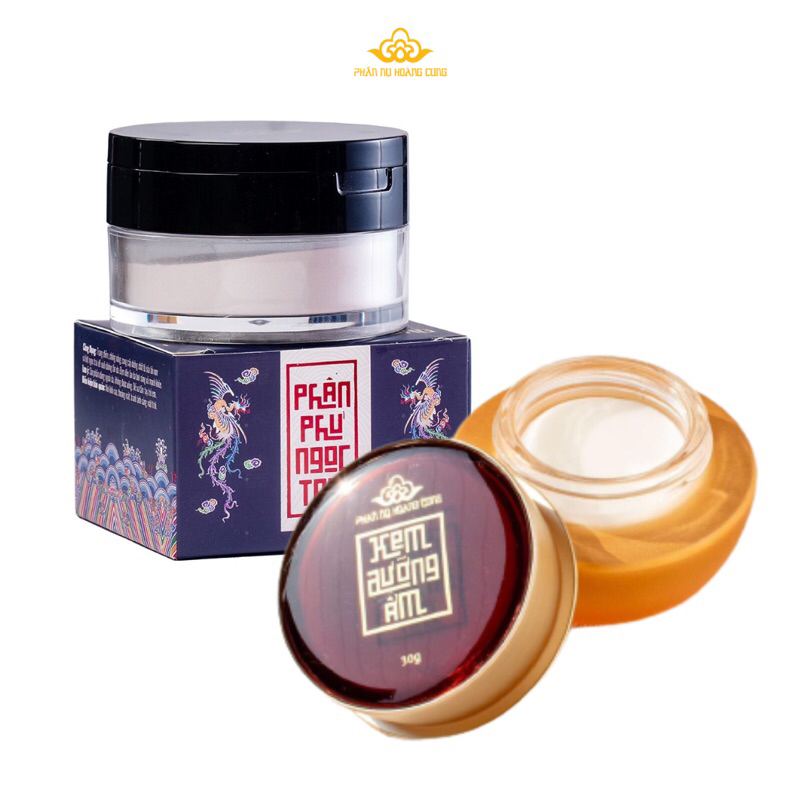 Combo Kem Dưỡng Ẩm Và Phấn Phủ Ngọc Trai Phấn Nụ Hoàng Cung