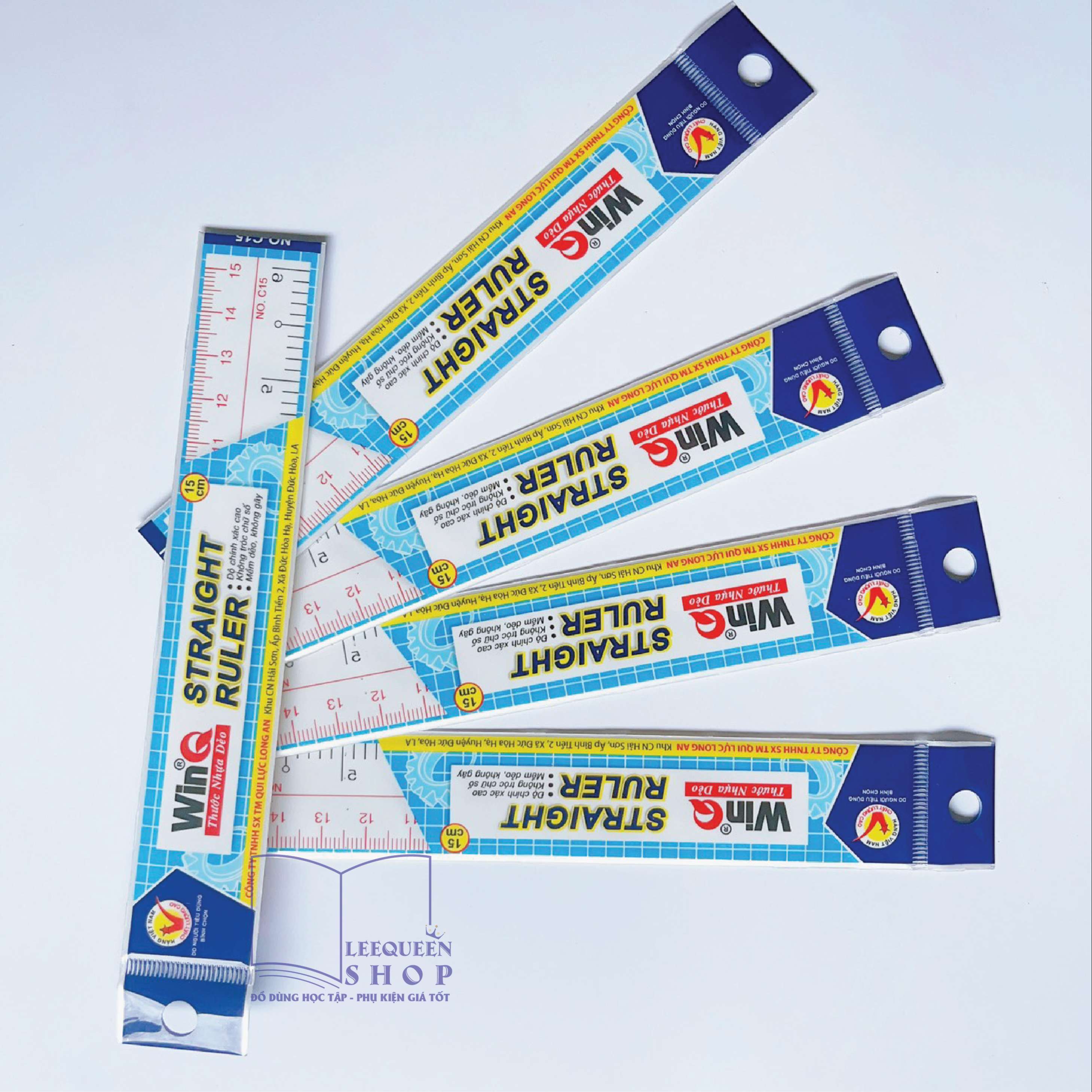 Combo 2 cây Thước Kẻ Dẻo WinQ 15cm