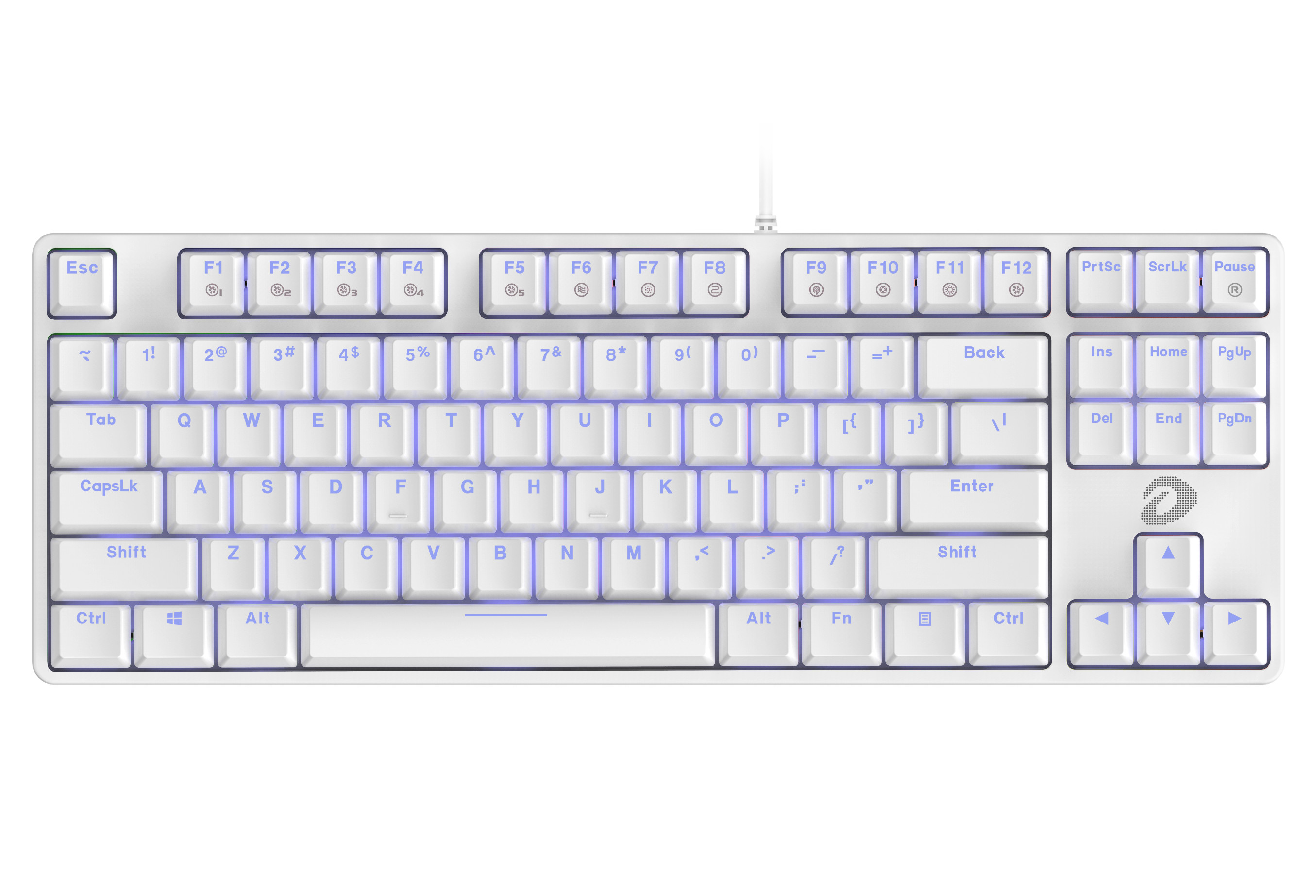 Bàn phím cơ DAREU EK87 Trắng White (Blue/ Brown/ Red D switch)