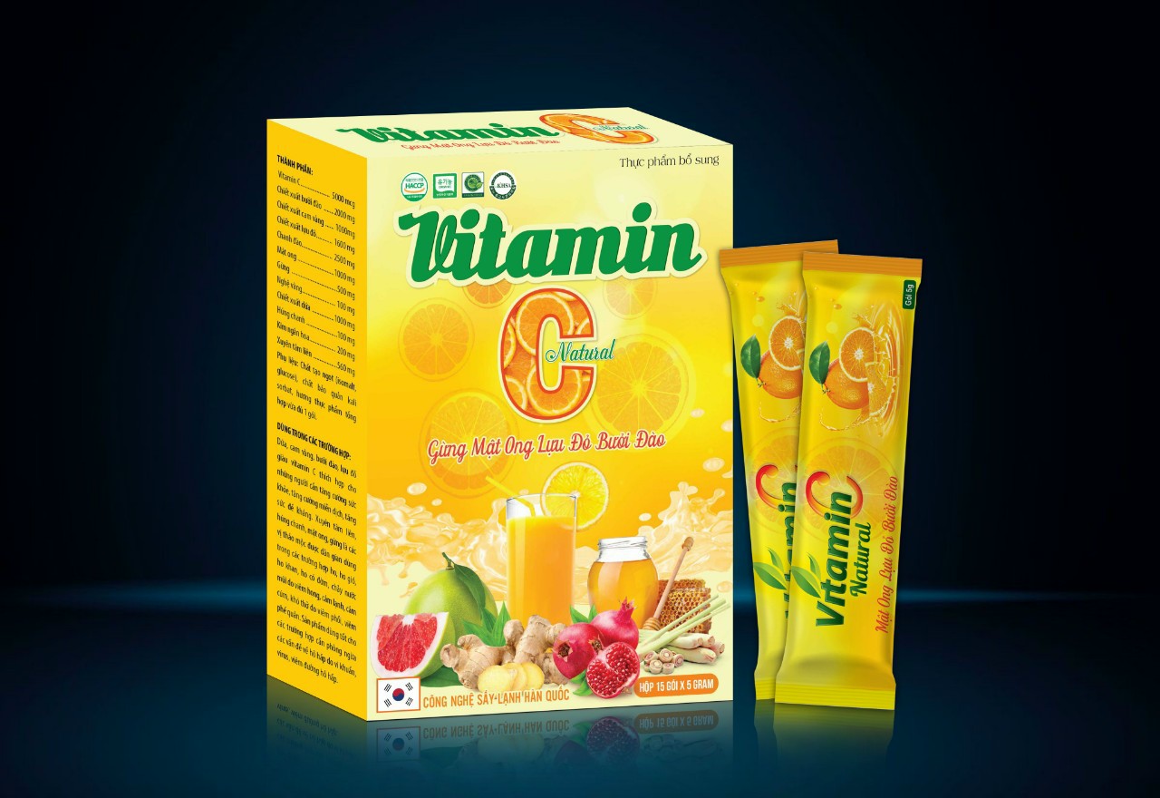 Vitamin C Natural Mật Ong, Lựu Đỏ, Bưởi Đào- Giúp Bổ Sung Vitamin C
