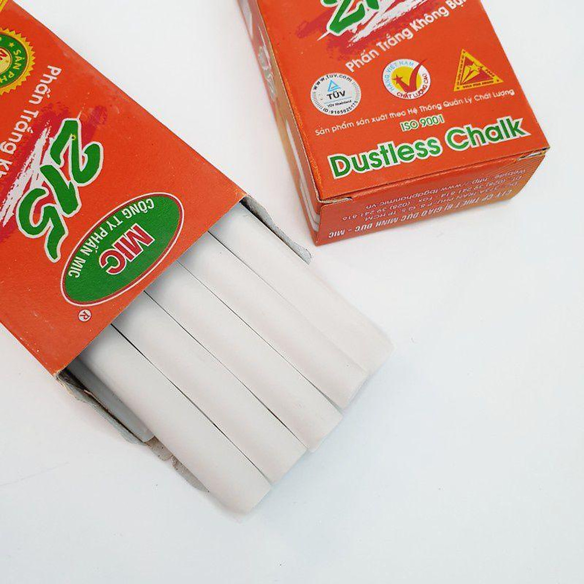 Combo 5 hộp Phấn màu/phấn trắng không bụi Mic ( 10 viên 1 hộp )