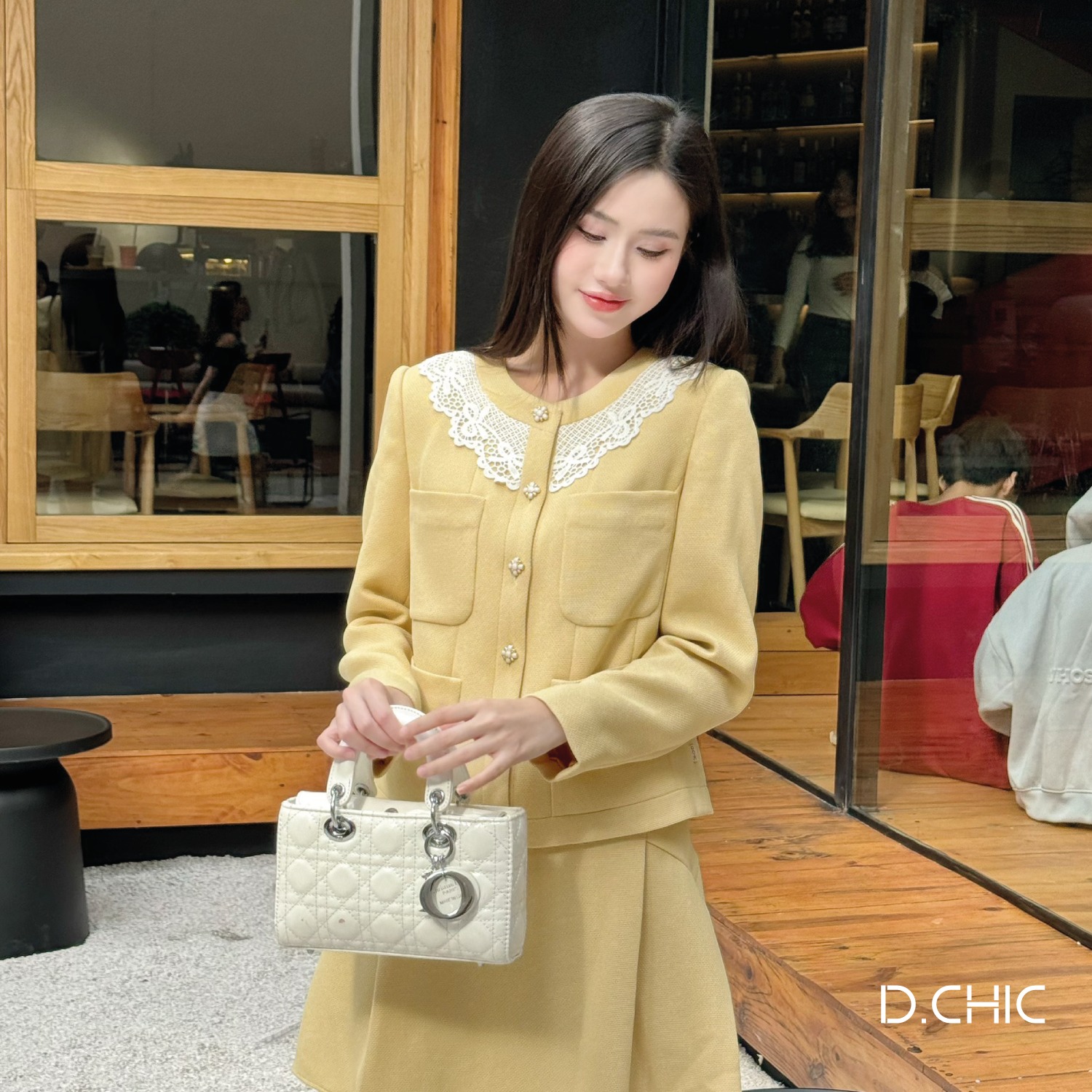D.CHIC Chân váy ngắn A xếp ly sườn MS: 381728