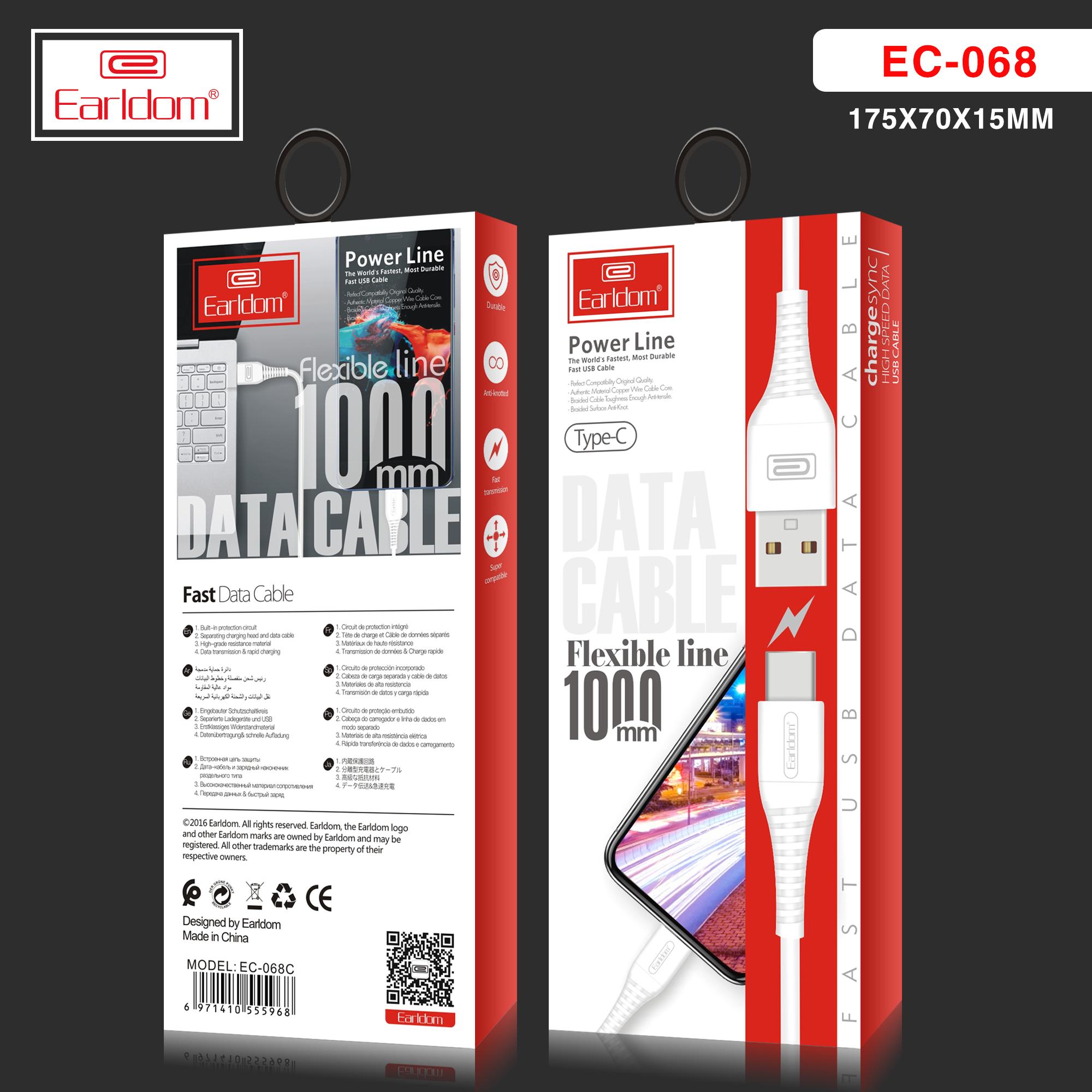 Cáp sác Chống Rối  Sạc Nhanh Earldom EC-068