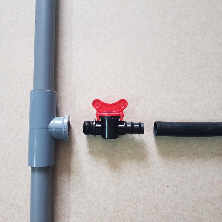 Van khóa ren ngoài 21 ra ống LDPE 16mm
