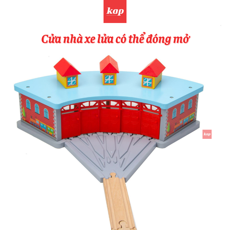 Nhà ga xe lửa (loại lớn), phụ kiện mô hình đường ray xe lửa gỗ