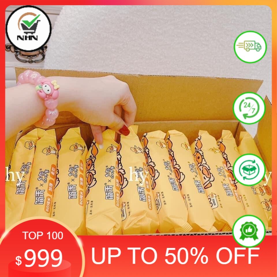 Thùng 10 gói khăn giấy ướt con vịt, khăn giấy ướt con vịt siêu hot