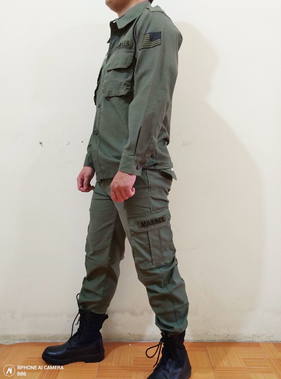 QUẦN ÁO LÍNH MÀU XANH