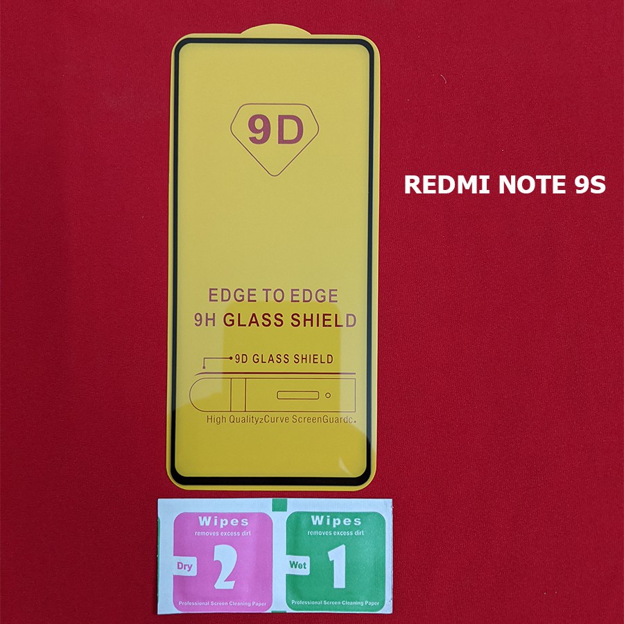 Bộ ốp lưng dẻo kính cường lực full màn 9D Redmi Note 9s