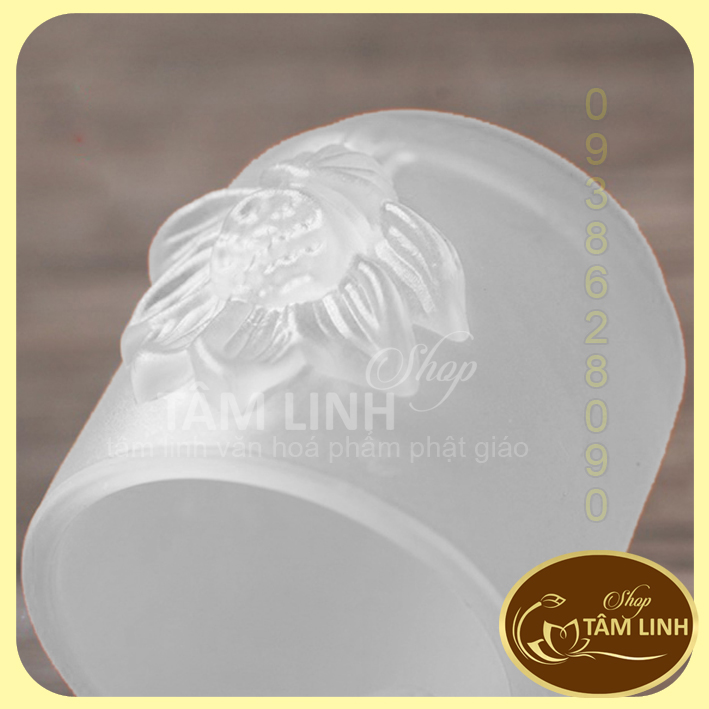 Án Năm Ly Nước Thờ Cúng Lưu Ly Trắng