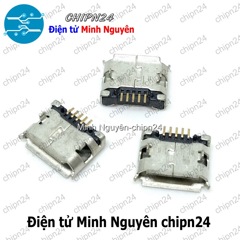 [4 cái] (K148) Đầu Micro USB V1 MK5P (Đầu Jack USB Hàn Board) - HH001634