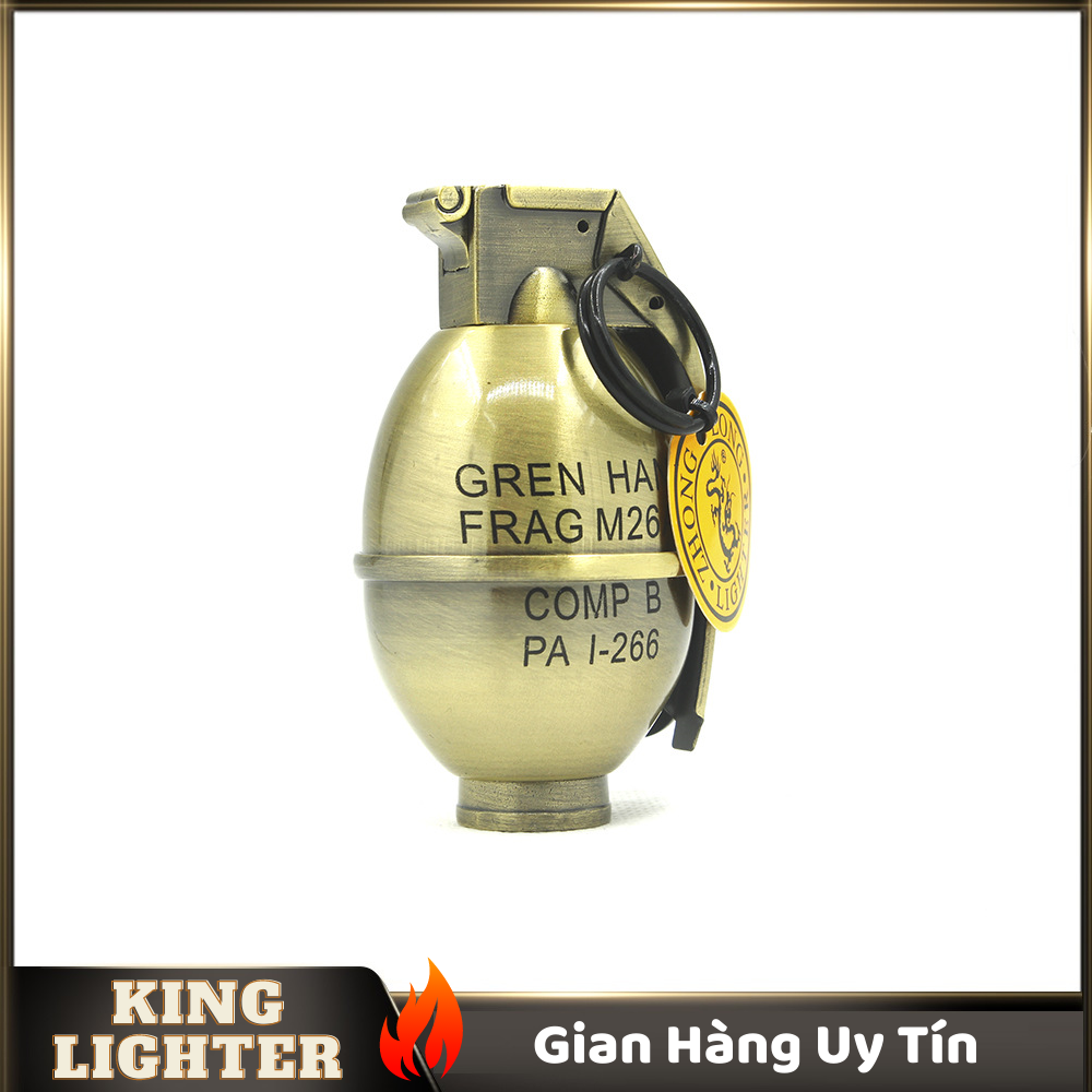 Bật lửa gas zl805 lửa khò tia đỏ kiểu dáng mô hình trái lựu đan tròn size lớn trang trí độc đáo