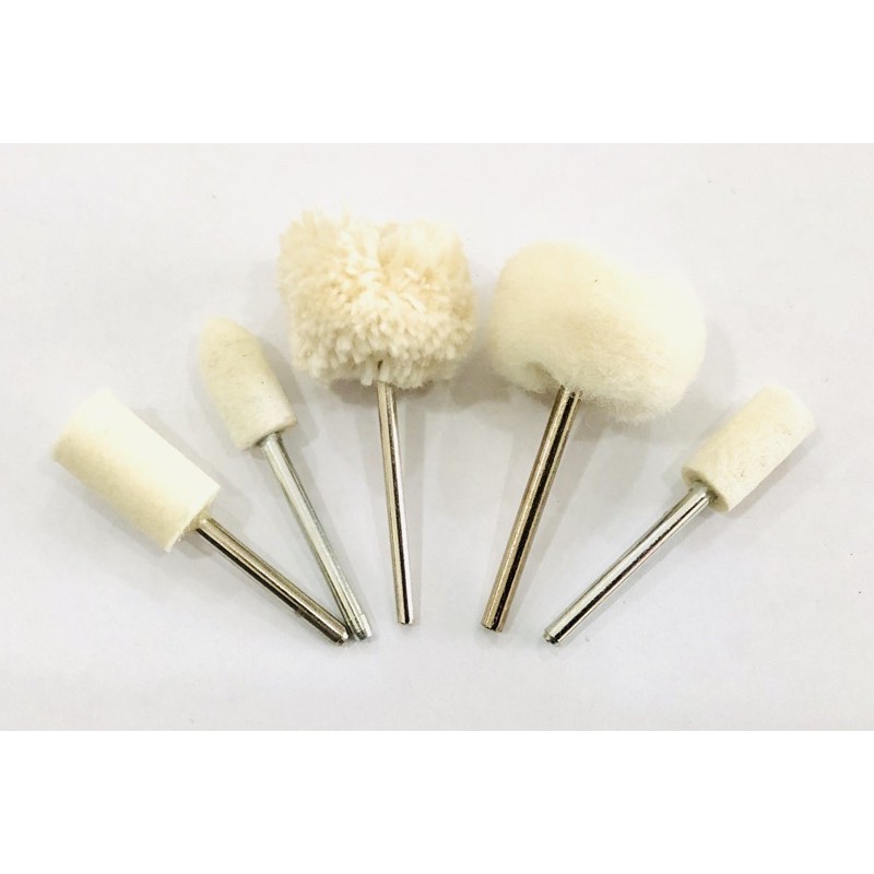 Bộ 5 Đầu Đánh Bóng Trang Sức Resin Mini Cho Máy Cầm Tay, Đánh Bóng Trang Sức - Trường Thịnh Sài Gòn