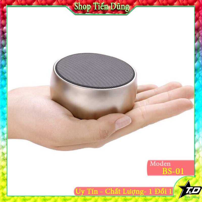 Loa Bluetooth BS01 vỏ nhôm pin khỏe nghe cực chất- Loa mini cầm tay BS01 hỡ trợ thẻ nhớ TF và cổng 3.5