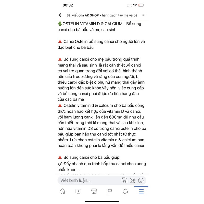 Viên Uông Canxi Ostelin 130V Hàng