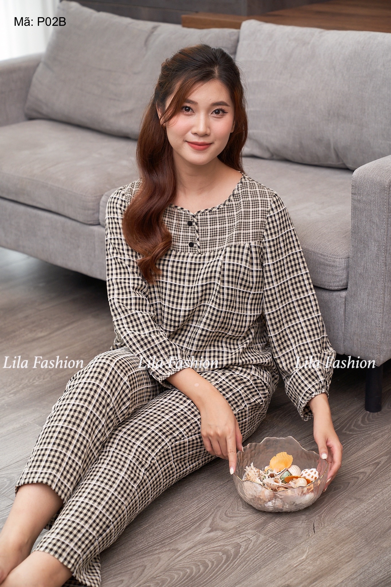 P02_Đồ bộ mặc nhà dài tay phối